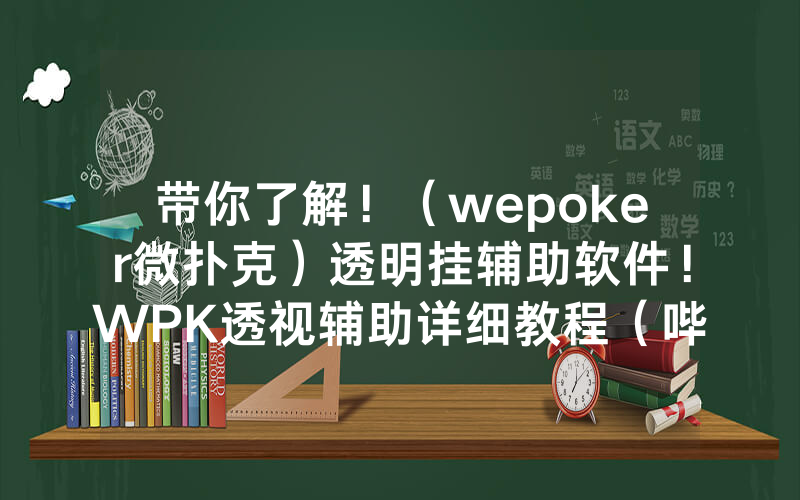 带你了解！（wepoker微扑克）透明挂辅助软件！WPK透视辅助详细教程（哔哩哔哩）